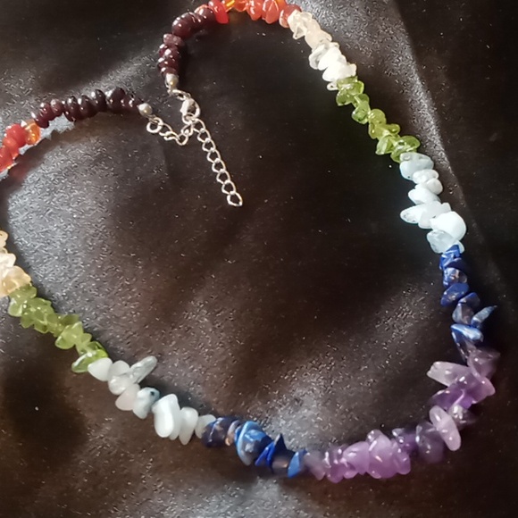 Colorful naturals stone necklace. - Picture 2 of 4